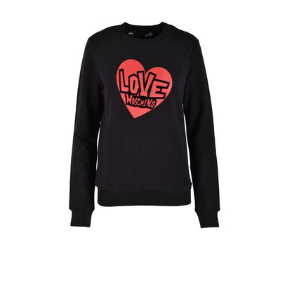 Sweat-shirt noir en coton Love Moschino