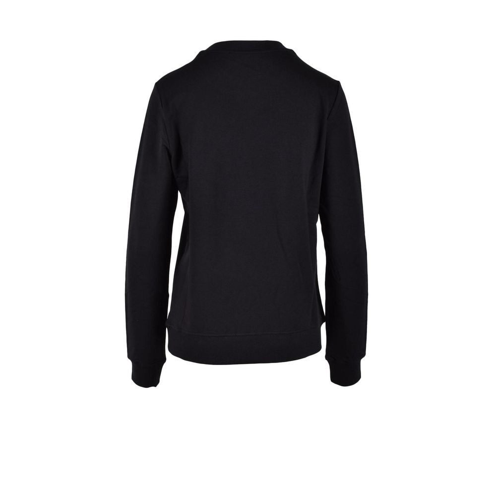 Felpa in cotone nera Love Moschino