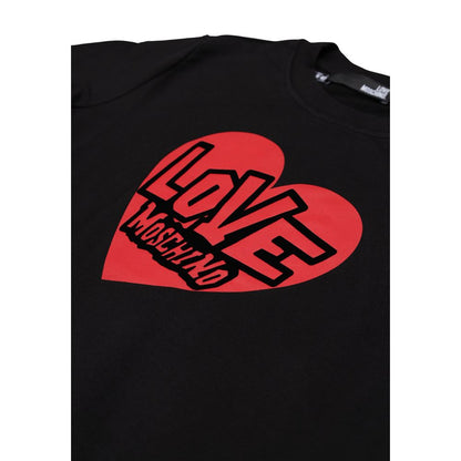 Sweat-shirt noir en coton Love Moschino