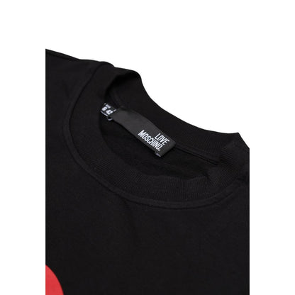 Sweat-shirt noir en coton Love Moschino