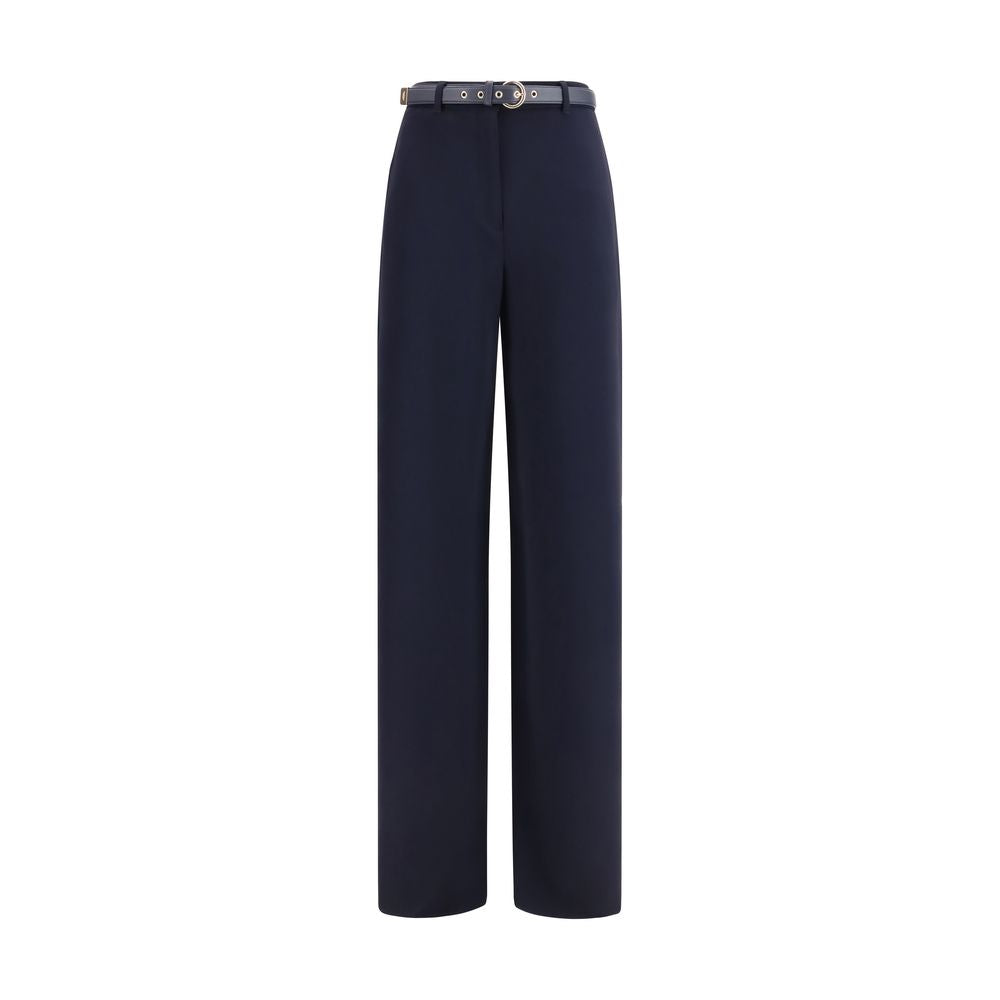 Pantalon de costume Max Mara bleu en triacétate