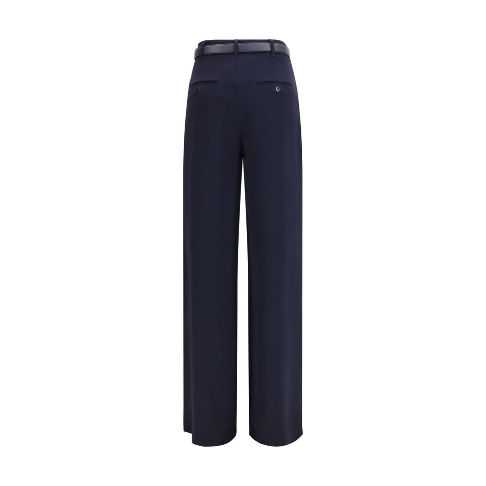Pantalon de costume Max Mara bleu en triacétate