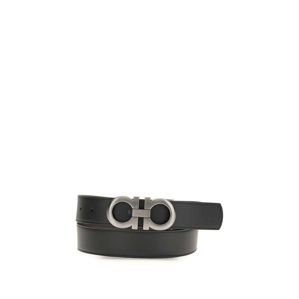 Ceinture en cuir de veau noir Bos Taurus Ferragamo