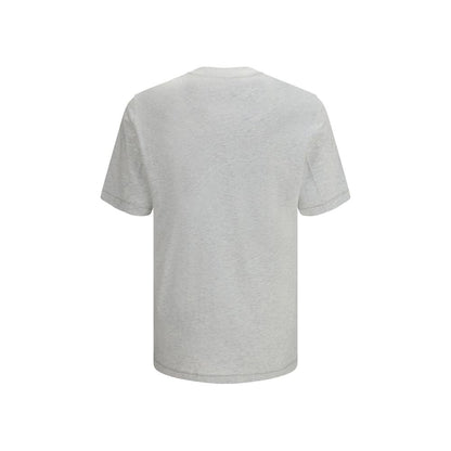 T-shirt grigia in cotone Brunello Cucinelli