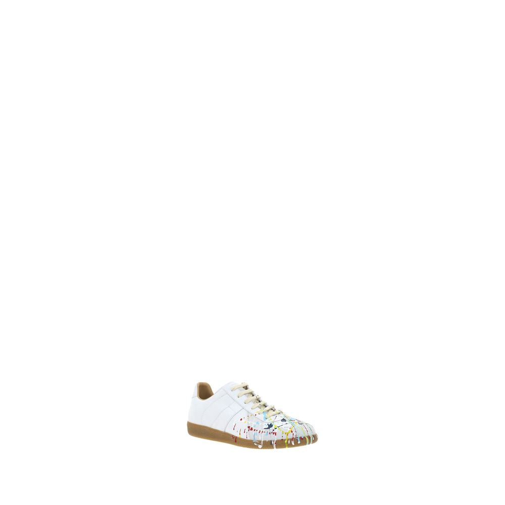 Baskets basses Bos Taurus en cuir de veau blanc Maison Margiela