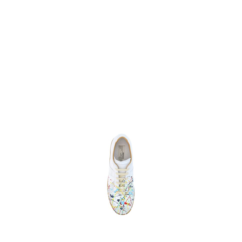 Baskets basses Bos Taurus en cuir de veau blanc Maison Margiela