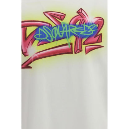 T-shirt bianca in cotone Dsquared²