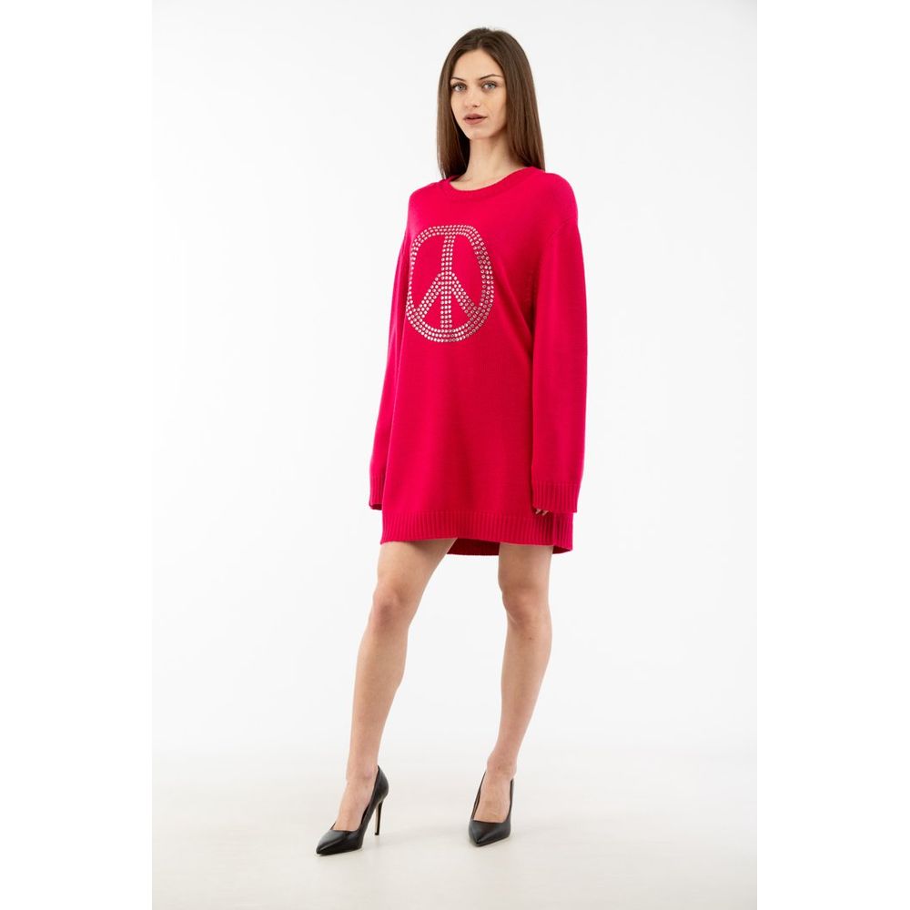 Moschino Abito casual in lana fucsia