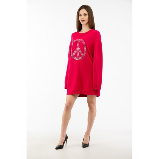 Moschino Abito casual in lana fucsia