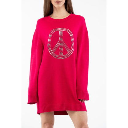 Moschino Abito casual in lana fucsia