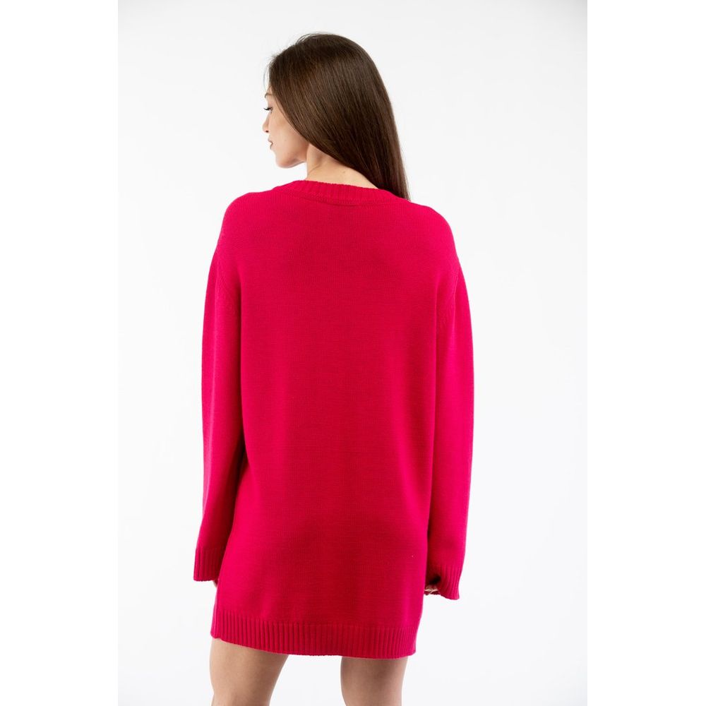 Moschino Abito casual in lana fucsia
