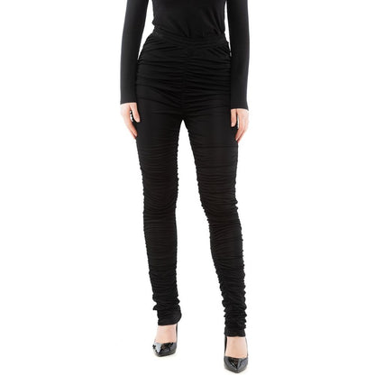 Moschino Pantaloni Casual Neri in Viscosa