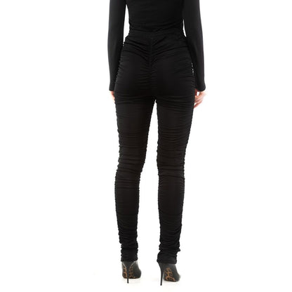 Moschino Pantaloni Casual Neri in Viscosa
