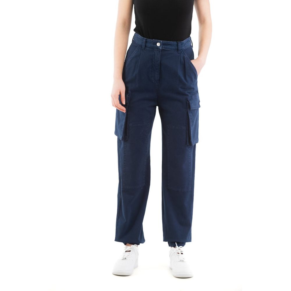 Pantalon cargo Moschino en coton bleu