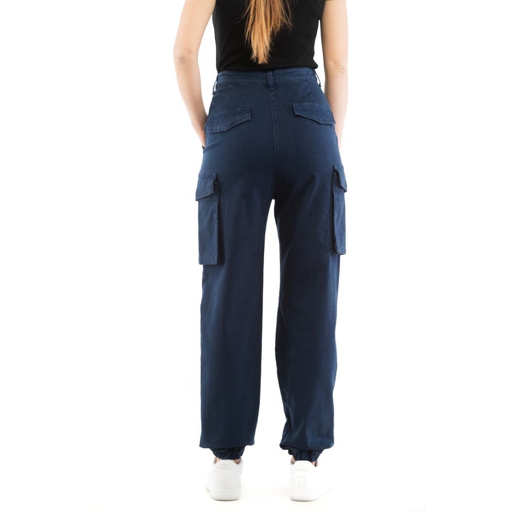 Pantalon cargo Moschino en coton bleu