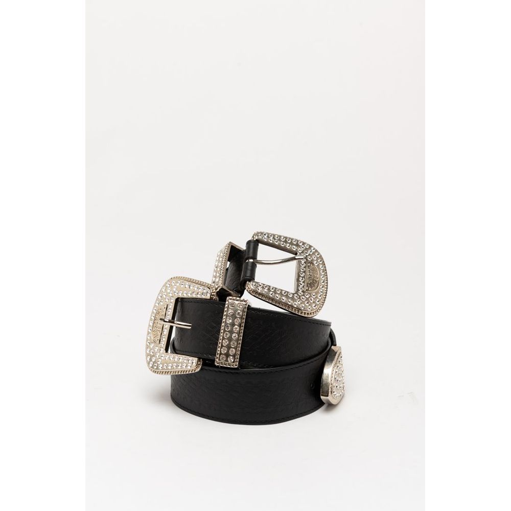 Ceinture Moschino en viscose noire coupe droite