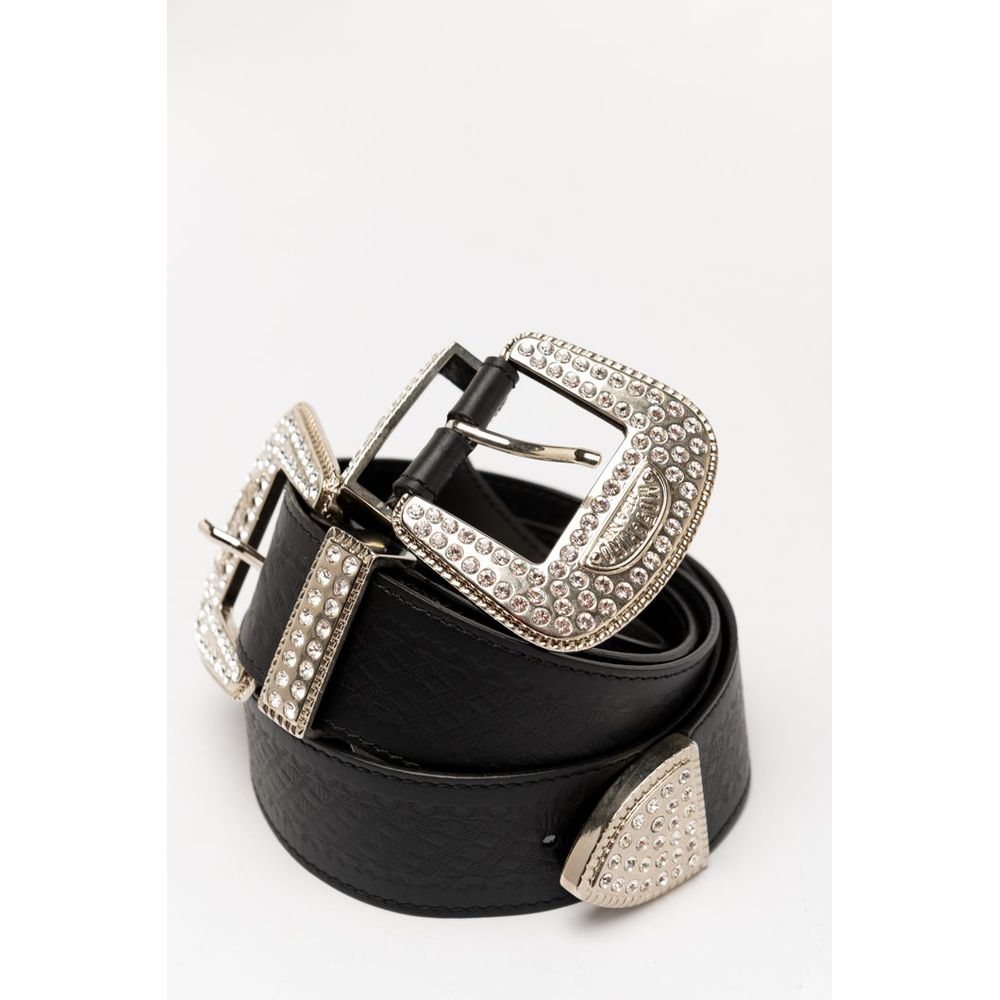 Ceinture Moschino en viscose noire coupe droite