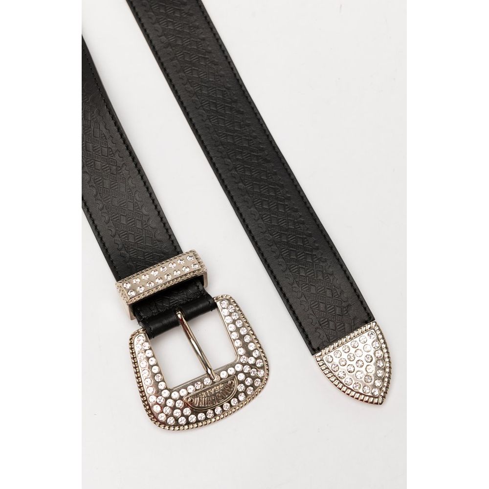 Ceinture Moschino en viscose noire coupe droite