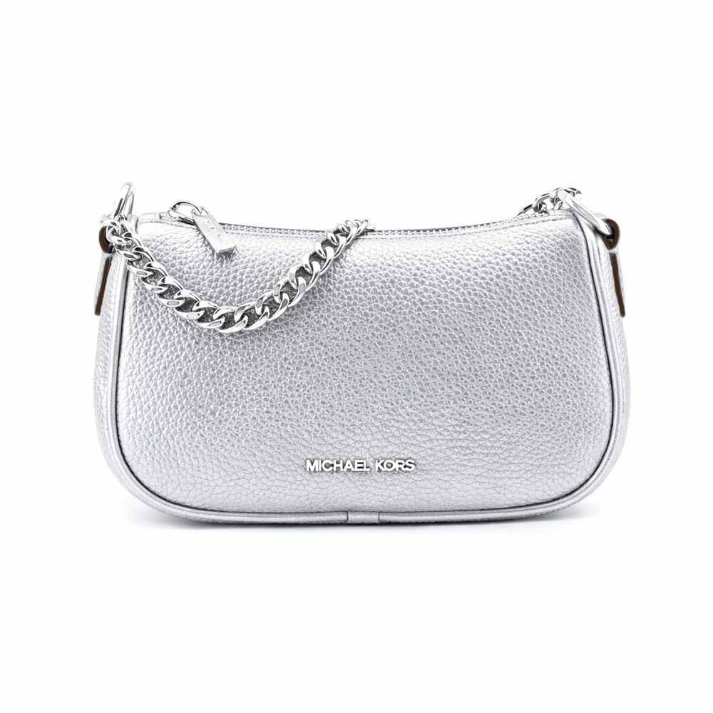 Borsa a tracolla Michael Kors in pelle grigia