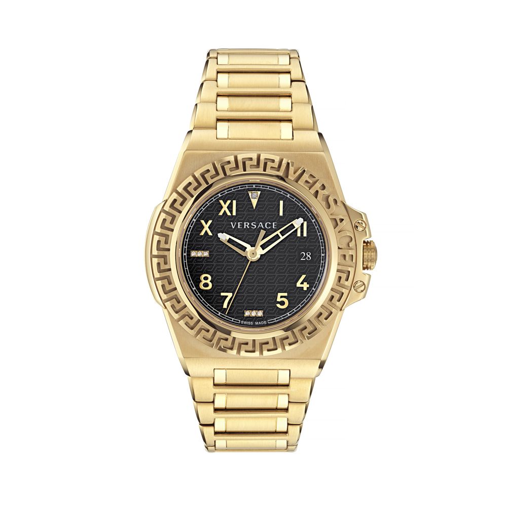 Orologio Versace da donna in acciaio inossidabile dorato