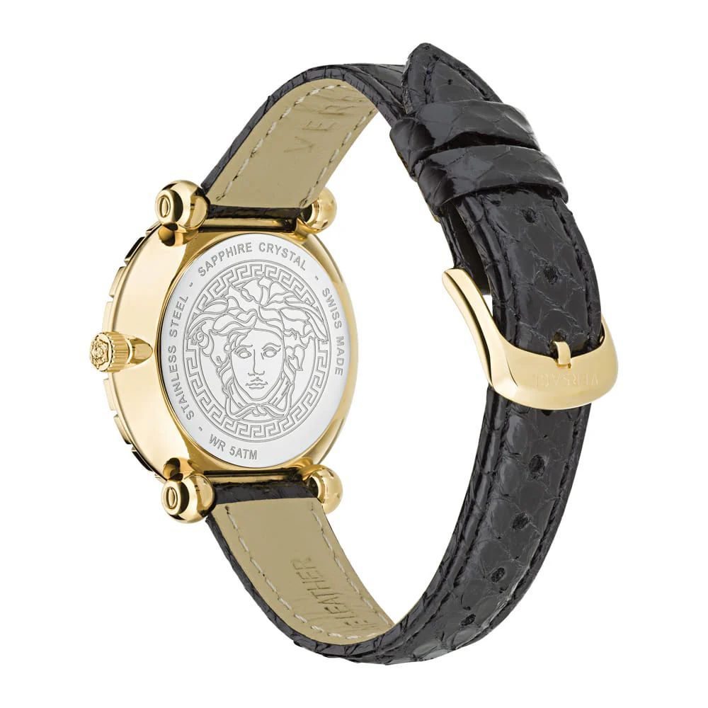 Orologio Versace in pelliccia nera