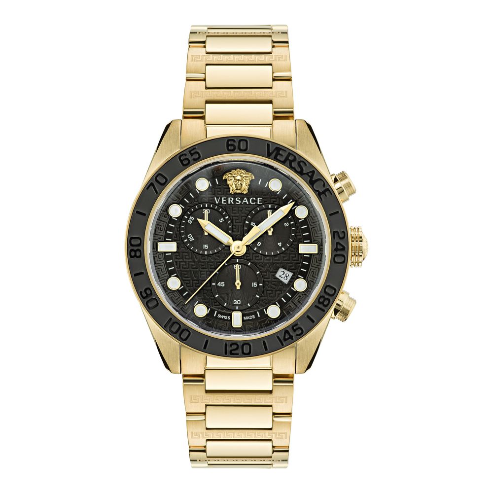 Montre habillée Versace en acier inoxydable doré