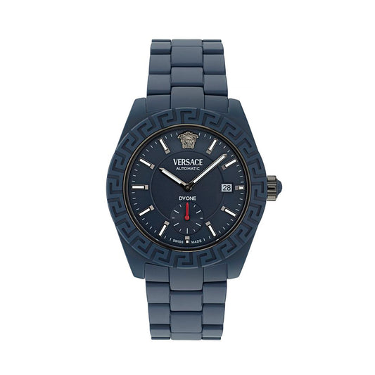 Orologio in ceramica blu Versace
