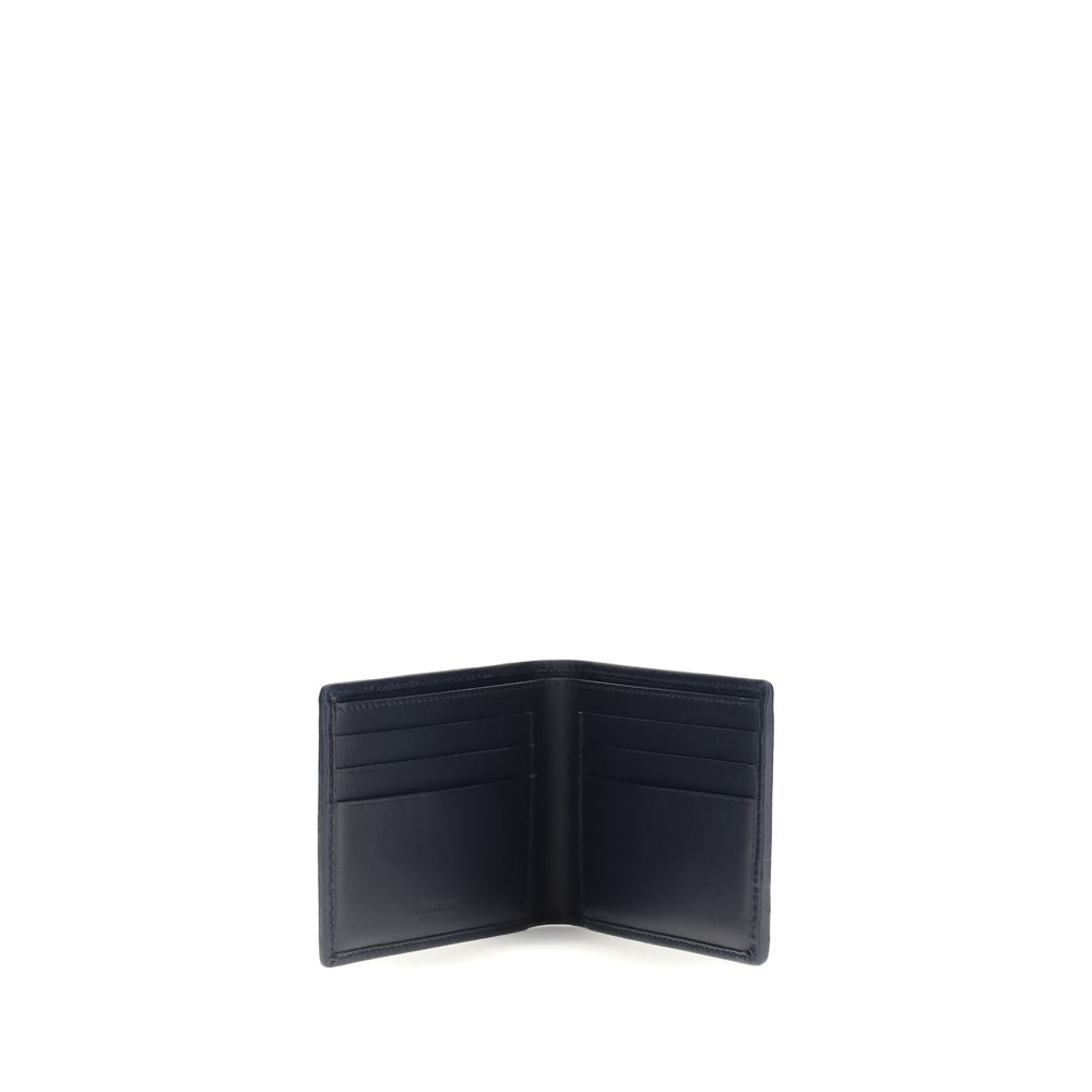 Portafoglio Ferragamo in pelle di vitello grigio Bos Taurus