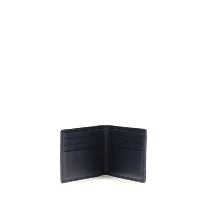 Portafoglio Ferragamo in pelle di vitello grigio Bos Taurus