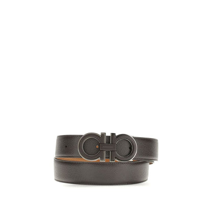 Cintura regolare Ferragamo in pelle di vitello marrone Bos Taurus