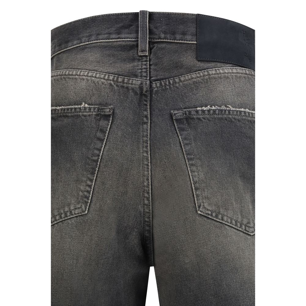 Jeans Haikure in cotone nero dalla vestibilità rilassata