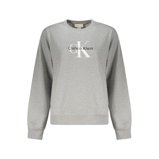 Felpa Calvin Klein Grigia in Cotone da Donna