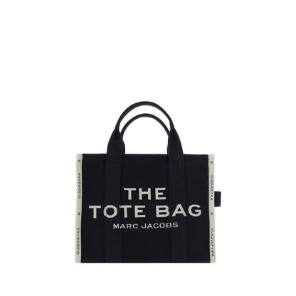 Borsa a mano in cotone nero Marc Jacobs