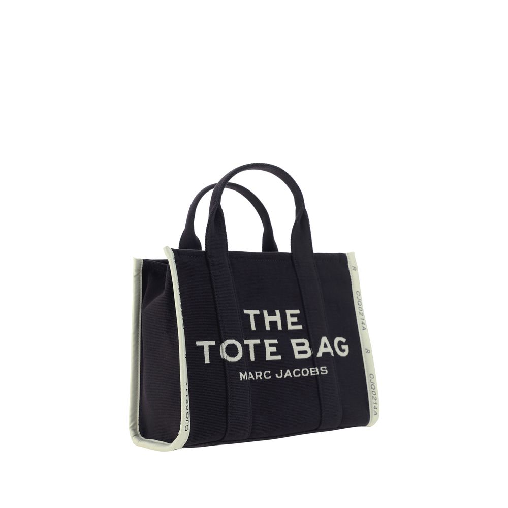 Borsa a mano in cotone nero Marc Jacobs