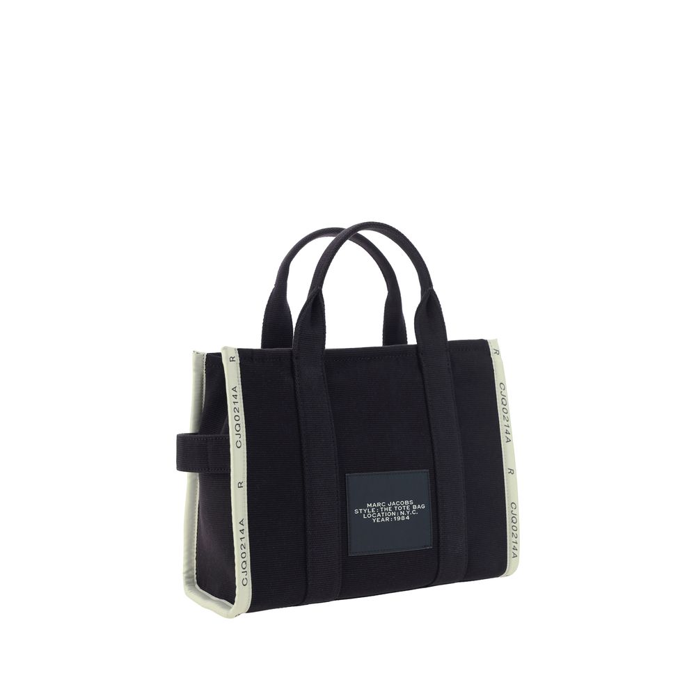 Borsa a mano in cotone nero Marc Jacobs