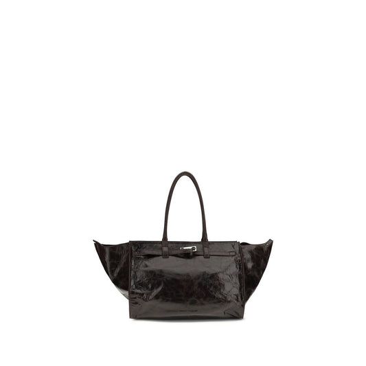 Borsa a tracolla Bos Taurus in pelle di vitello marrone di Benedetta Bruzziches