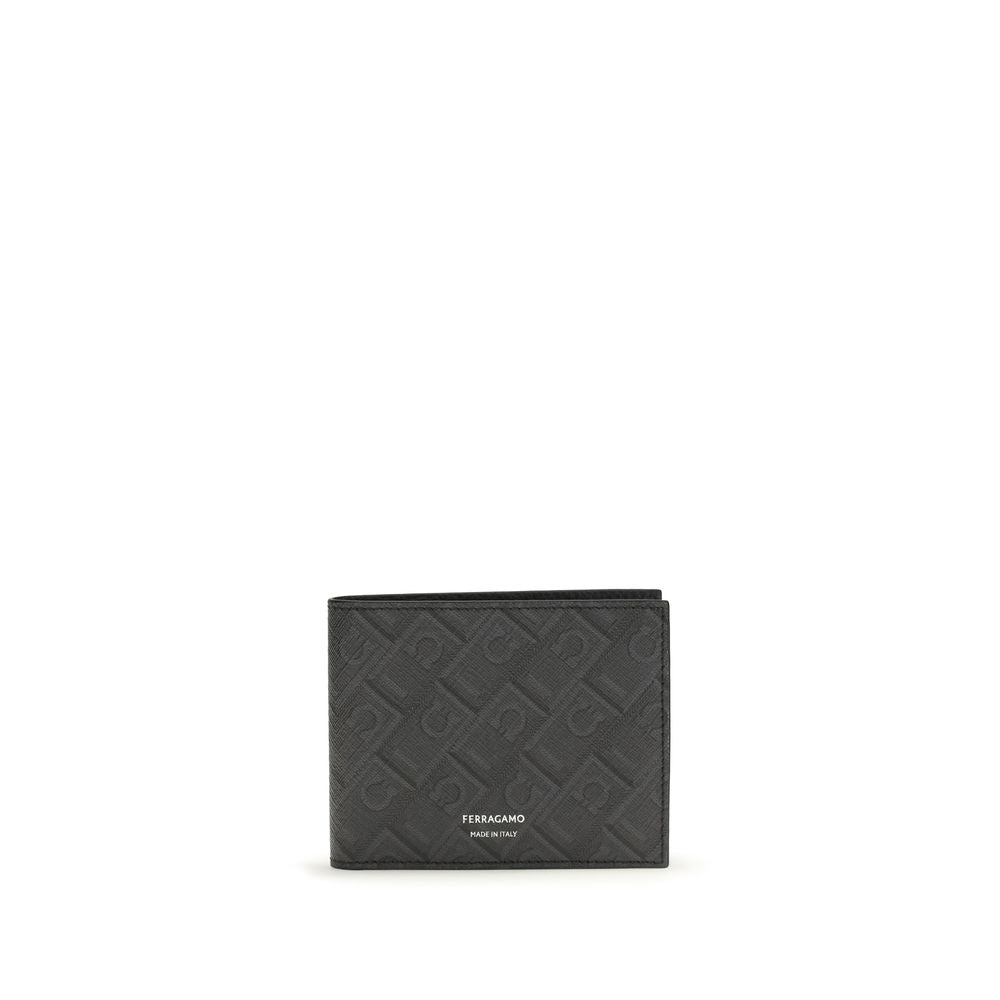 Portefeuille Ferragamo Bos Taurus en cuir de veau noir