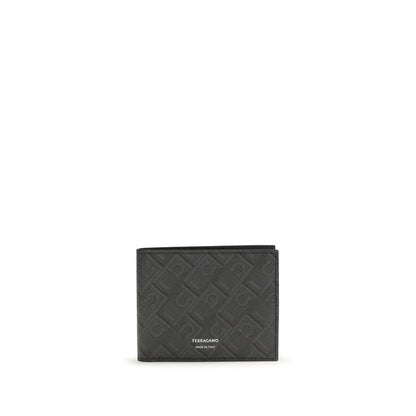 Portefeuille Ferragamo Bos Taurus en cuir de veau noir