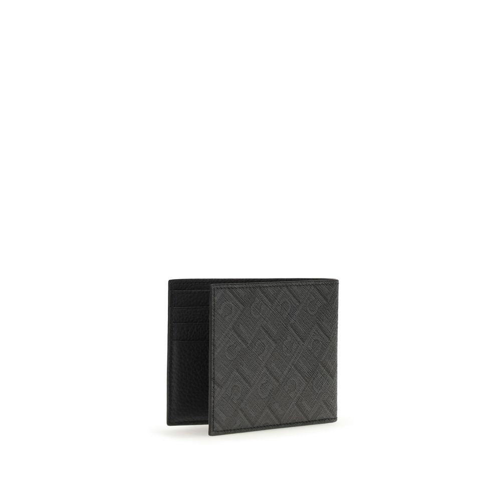 Portefeuille Ferragamo Bos Taurus en cuir de veau noir