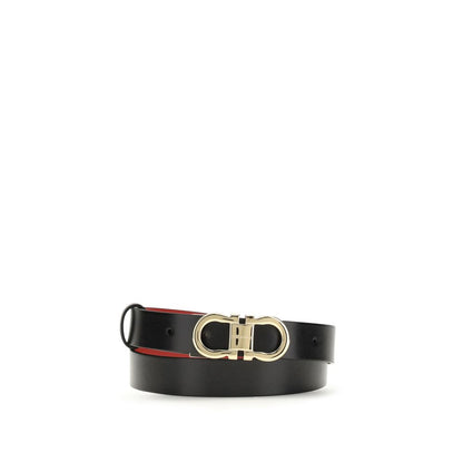 Cintura Regular Ferragamo Nera In Pelle Di Vitello Bos Taurus