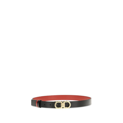 Cintura Regular Ferragamo Nera In Pelle Di Vitello Bos Taurus