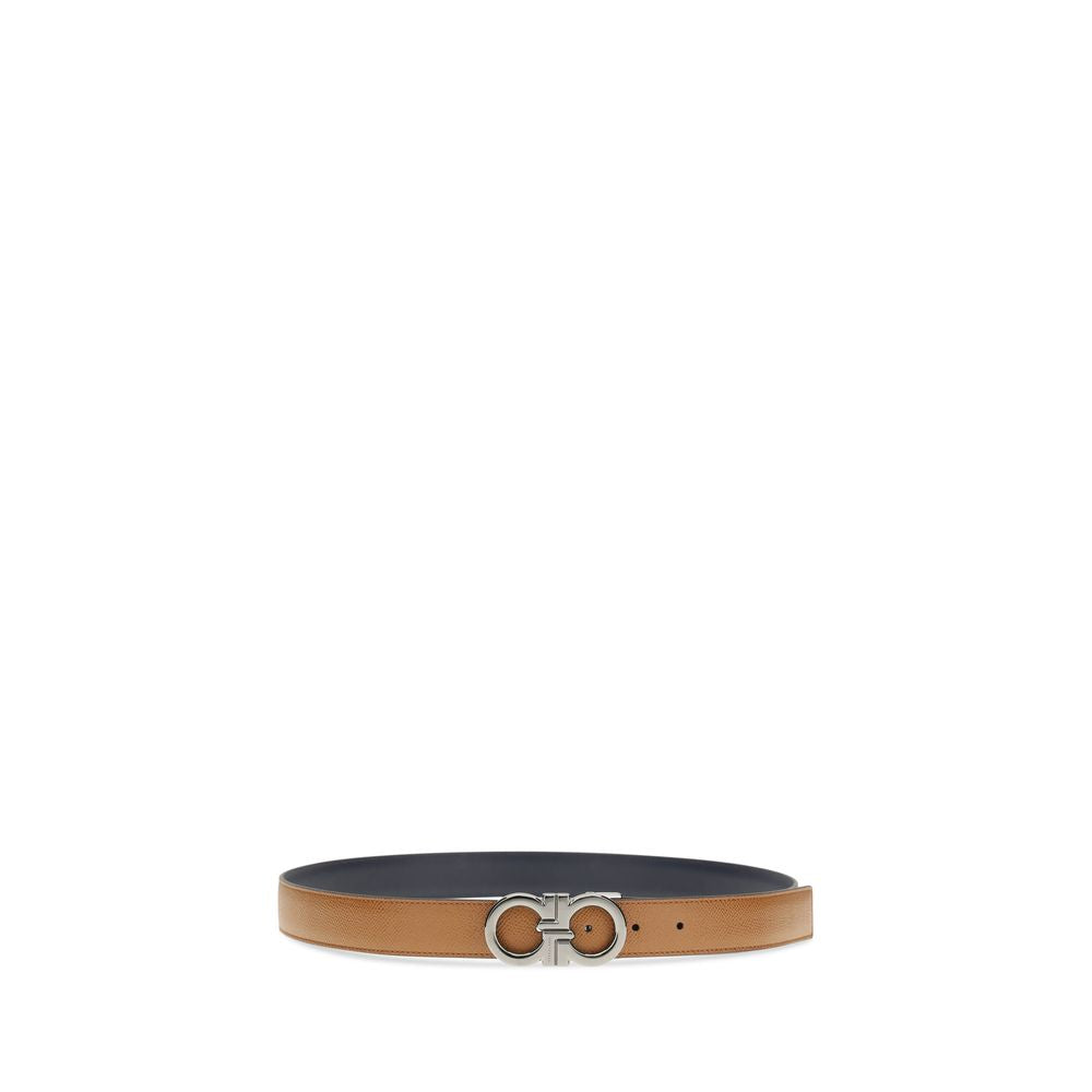 Ceinture classique en cuir de veau marron Ferragamo Bos Taurus