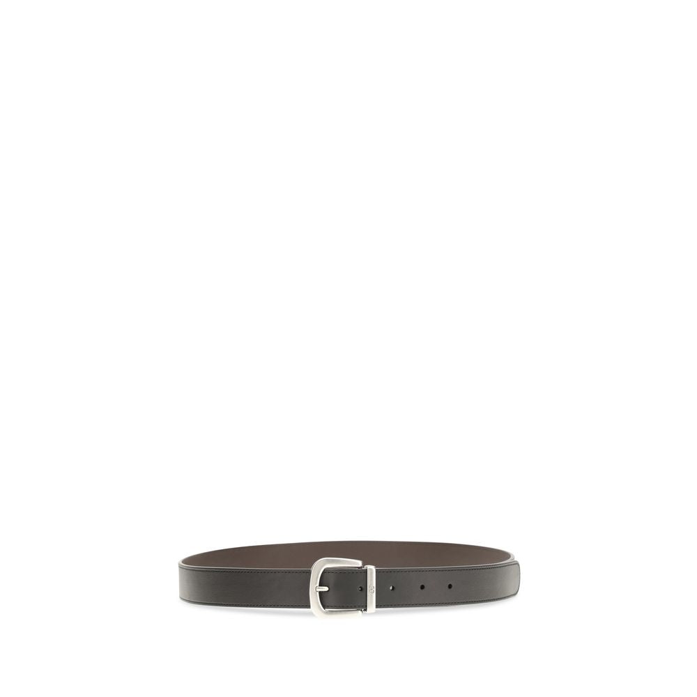 Ceinture Classique Valentino Garavani en Cuir de Veau Noir Bos Taurus