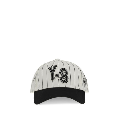 Y-3 Cappellino Bianco in Poliestere (Cappello da baseball)