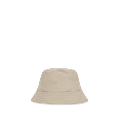 Moncler Cappello a secchiello beige in cotone