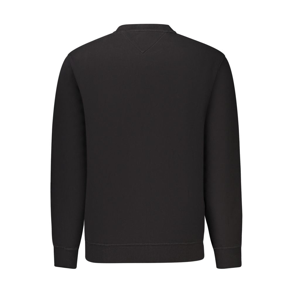 Felpa da uomo in cotone nero Tommy Hilfiger