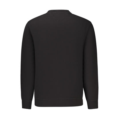 Felpa da uomo in cotone nero Tommy Hilfiger