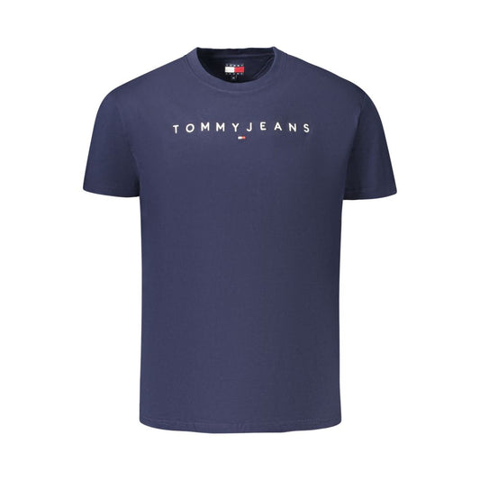 Maglietta da uomo in cotone blu Tommy Hilfiger