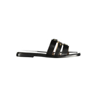 Sandalo Twinset in pelle nera da donna