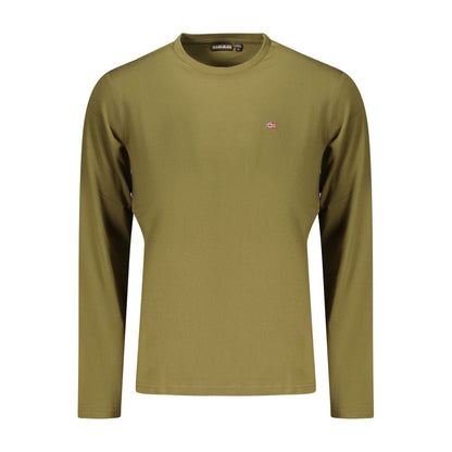 T-shirt in cotone verde da uomo Napapijri